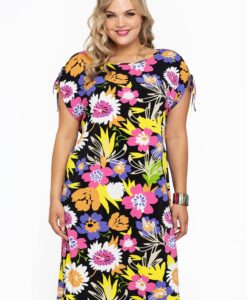 Yoek Jurk met strikjes HAYFLOWER | Zwart | Maat 38/40