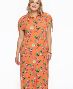 Yoek Dress collar drawstrings AZALEA | Oranje | Maat 42/44