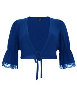 Yoek Bolero met pofmouw | Indigo | Maat 42/44