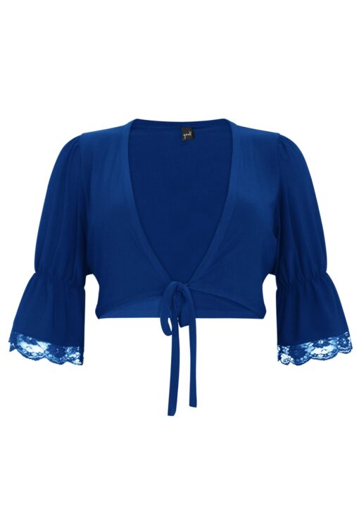 Yoek Bolero met pofmouw | Indigo | Maat 42/44