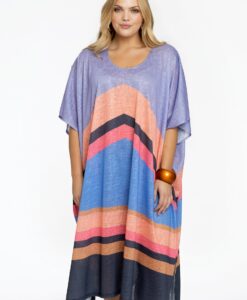 Yoek Kaftan met driehoeken COLOUR BLOCK | Multi | Maat size 2