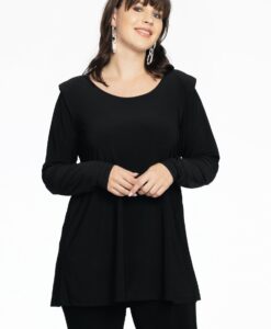Yoek Tuniek flare | Zwart | Maat 38/40