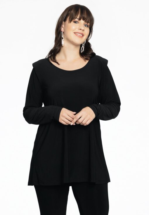 Yoek Tuniek flare | Zwart | Maat 38/40