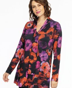 Yoek Tuniek flare met strik POPPY | Zwart | Maat 58/60