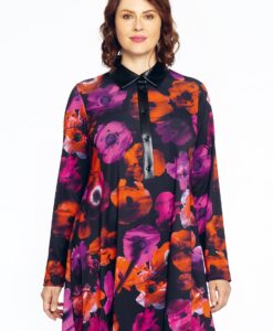 Yoek Tuniek wide bottom POPPY | Zwart | Maat 46/48