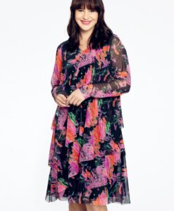Yoek Jurk met volants SCRATCH | Zwart | Maat 42/44