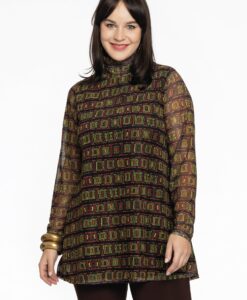 Yoek Tuniek flare turtle neck INFINITY mousse | Zwart | Maat 58/60