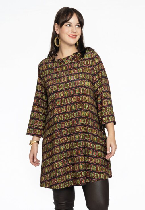 Yoek Tuniek wide bottom INFINITY | Zwart | Maat 46/48