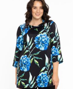 Yoek Tunic flare | Blauw | Maat 50/52