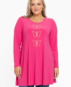 Yoek Tuniek wide bottom RHINESTONES | Roze | Maat 54/56