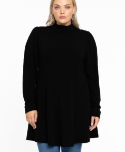 Yoek Tuniek wide bottom pofmouw | Zwart | Maat 38/40