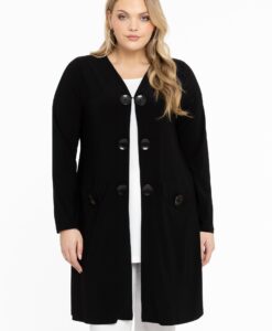 Yoek Vest met knopen | Zwart | Maat 54/56