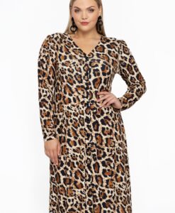 Yoek Vest met pofmouw | Licht Bruin | Maat 42/44