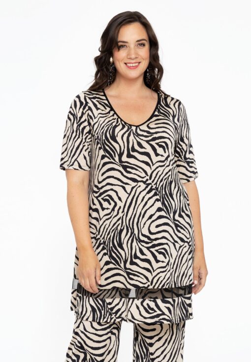 Yoek Tuniek wide bottom SAFARI | Wit | Maat 42/44
