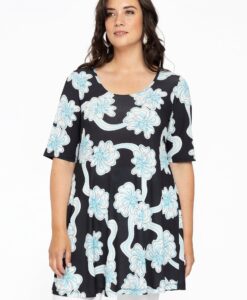 Yoek Tuniek wide bottom CALYPSO | Zwart | Maat 54/56