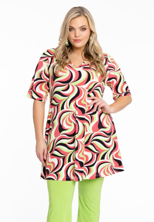 Yoek Tuniek wide bottom BONNY | Roze | Maat 42/44