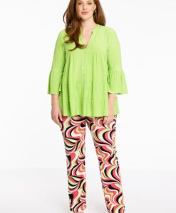 Yoek Tuniek met ruches | Groen | Maat 42/44