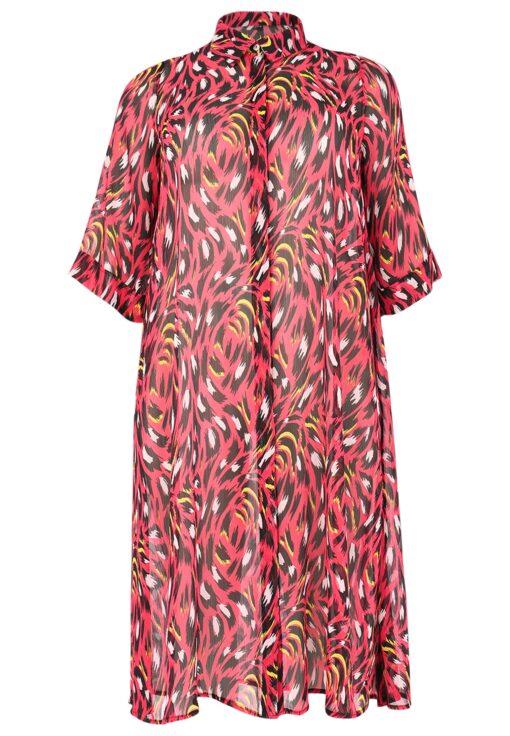 Yoek Blouse A-lijn WILDCAT | Roze | Maat 46/48