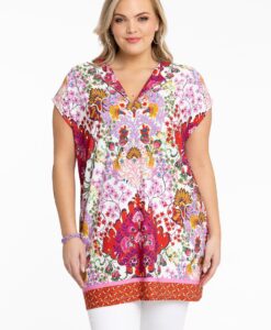 Yoek Wijde tuniek | Rood | Maat 42/44