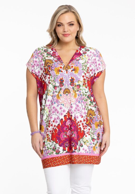 Yoek Wijde tuniek | Rood | Maat 42/44