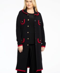 Yoek Jacket Zwart/Rood | Zwart | Maat 38/40