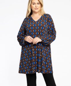 Yoek Tuniek Wide Bottom V-hals | Bruin | Maat 38/40