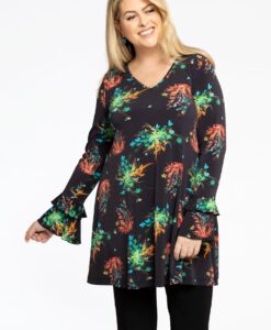 Yoek Tuniek Wide Bottom | Zwart | Maat 42/44