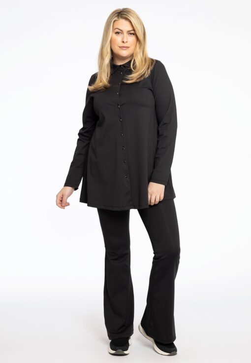 Yoek Pantalon flare TRAVEL | Zwart | Maat 42/44