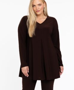 Yoek Tuniek V-hals | Bruin | Maat 54/56