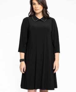 Yoek Jurk mets | Zwart | Maat 54/56