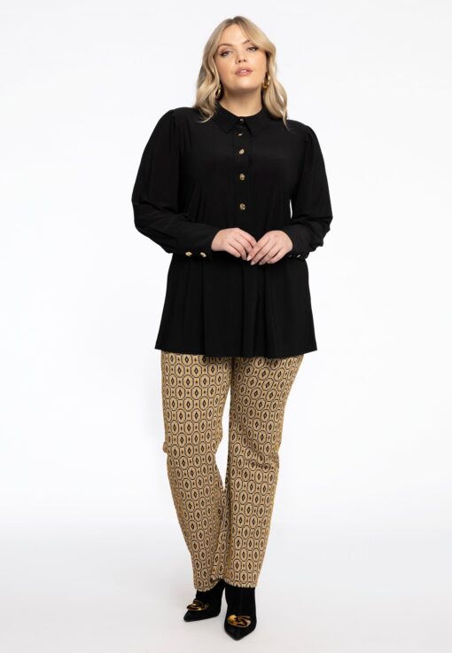 Yoek Trousers bootleg DIAMONDS | Licht Bruin | Maat 42/44