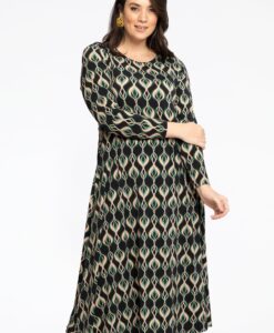 Yoek Wijde jurk JADE | Zwart | Maat 42/44