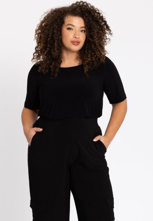 Yoek Wijde cargo broek | Zwart | Maat 42/44