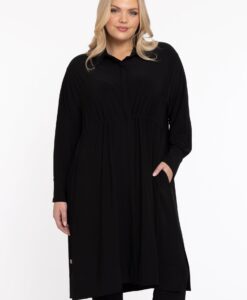 Yoek Tuniek met tailleband | Zwart | Maat 42/44