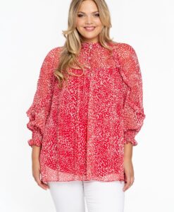 Yoek Tuniek ruches ROSSA | Rood | Maat 38/40