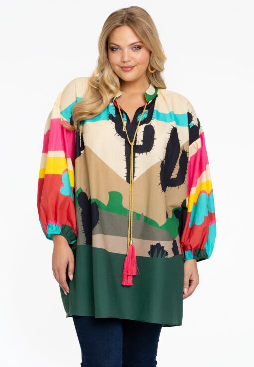 Yoek Blouse | Groen | Maat 46/48