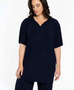 Yoek Tuniek PLISSE | Blauw | Maat 46/48