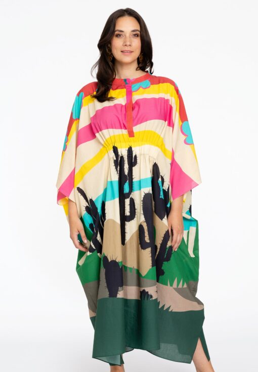 Yoek Kaftan | Groen | Maat 46/48