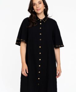 Yoek Jurk mets | Zwart | Maat 58/60