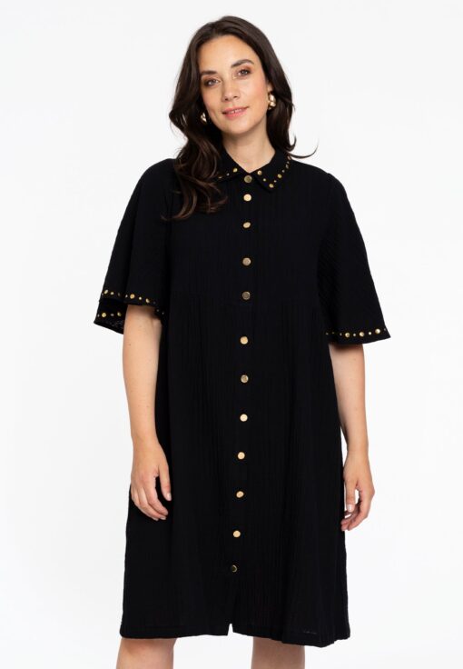Yoek Jurk mets | Zwart | Maat 58/60