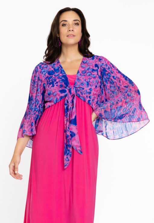 Yoek Bolero plisse FIERCE | Roze | Maat 42/44