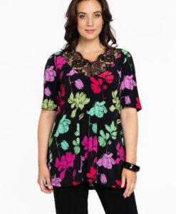 Yoek Tuniek flare | Zwart | Maat 46/48