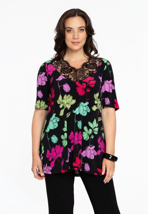 Yoek Tuniek flare | Zwart | Maat 46/48