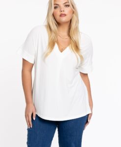 Yoek Tuniek v-hals | Beige | Maat 42/44