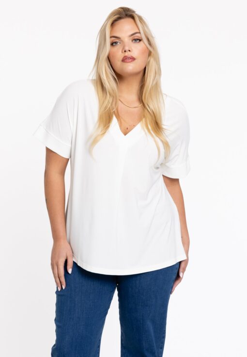 Yoek Tuniek v-hals | Beige | Maat 42/44