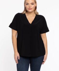Yoek Tuniek v-hals | Zwart | Maat 46/48