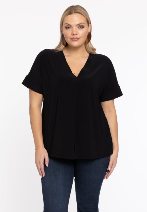 Yoek Tuniek v-hals | Zwart | Maat 46/48