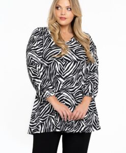 Yoek Tuniek wide bottom ZAVI | Zwart | Maat 42/44