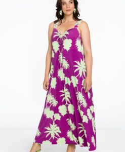 Yoek Jurk met plooi ARTICHOKE | Roze | Maat 54/56