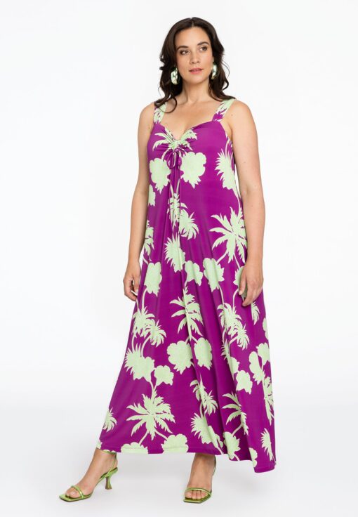 Yoek Jurk met plooi ARTICHOKE | Roze | Maat 54/56